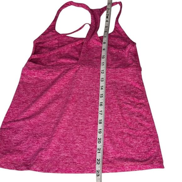 Kaneta Built-In Bra Workout Tank Top Pink Heather Racerback Size Small - Picture 3 of 3